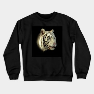 White tiger portrait Crewneck Sweatshirt